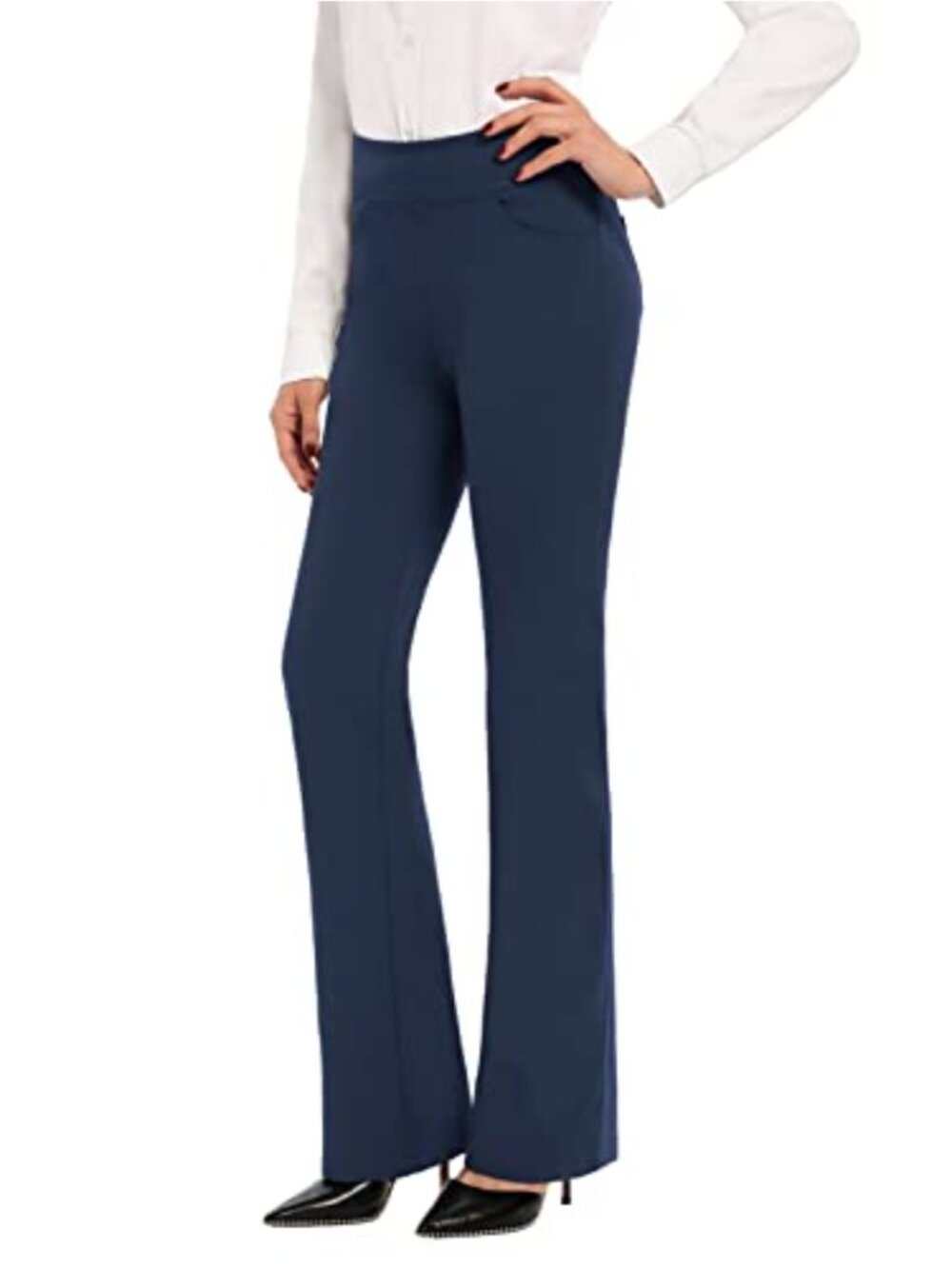 SEVEGO Women's Bootcut Yoga Dress Pants High Waist Stretch Pull-On Multipack